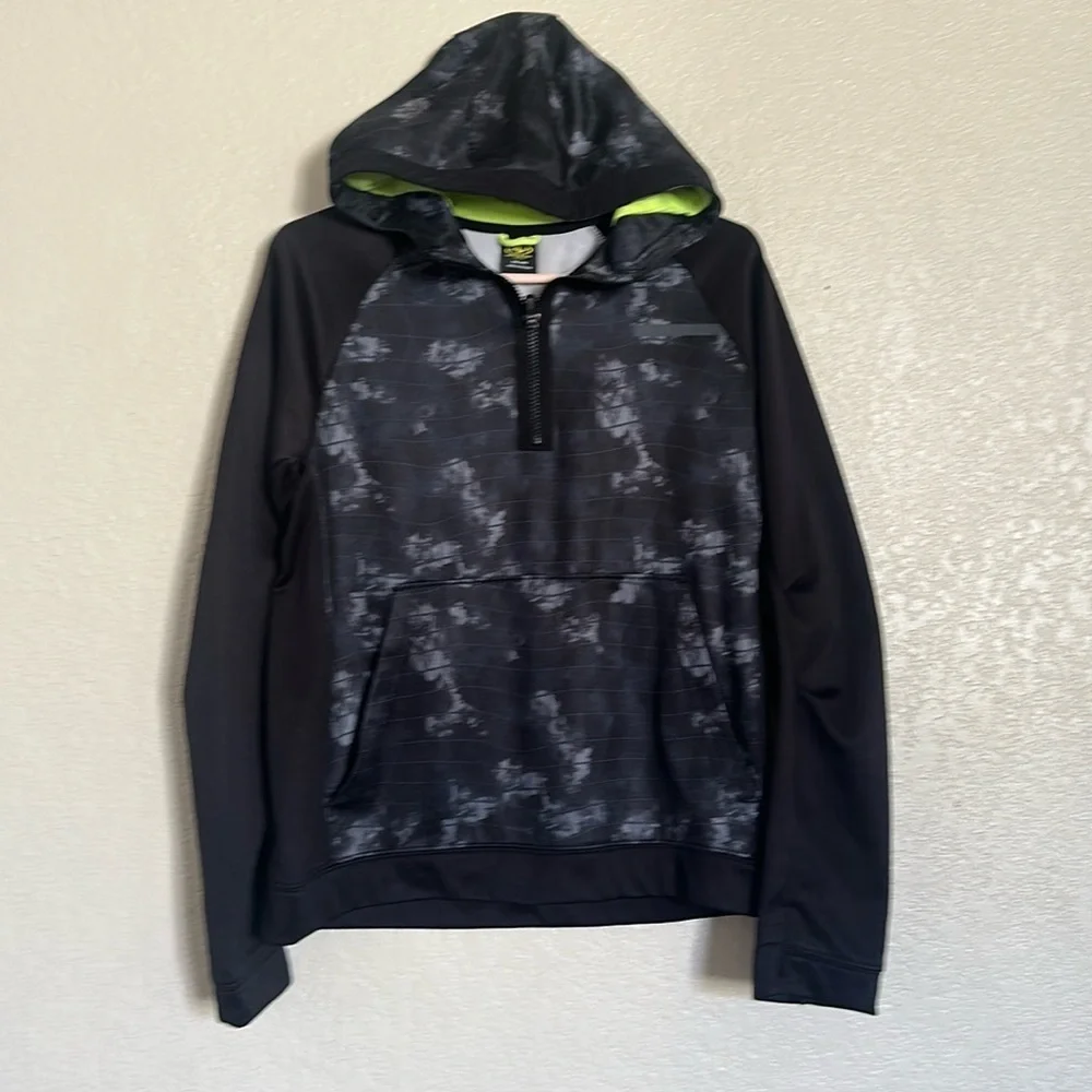 Athletic Works Youth Boys Black Camo Hoodie Jacket Size XXL (18) Stretch Soft